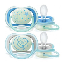 PHILIPS AVENT ULTRA AIR NIGHT Силиконовая пустышка 6-18м, 2шт. SCF376/21