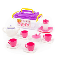 POLESIE Набор детской посуды "Алиса" на 4 персоны (19 элементов) (в контейнере) P 58980