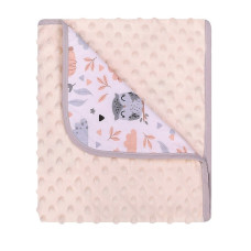 DUET BABY Плед Minky+Cotton Print art. 625 Owl and Rabbit ecru (746256)