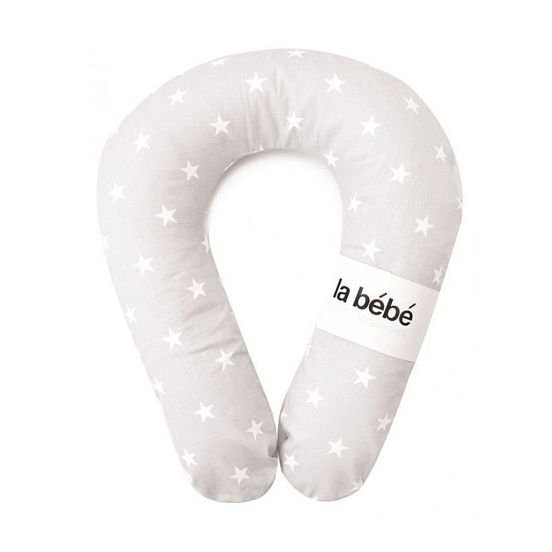 LA BEBE Snug подкова 20*70 cm Dark Grey&White Stars 77433