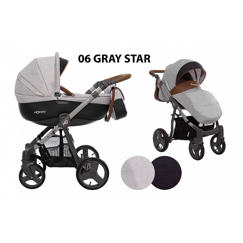 BABYACTIVE MOMMY универсальная коляска 2в1, Gray Star 06