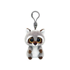 TY Beanie Boos Мягкая игрушка - брелок OAKIE 8cm GRAY RECCOON clip, TY35252