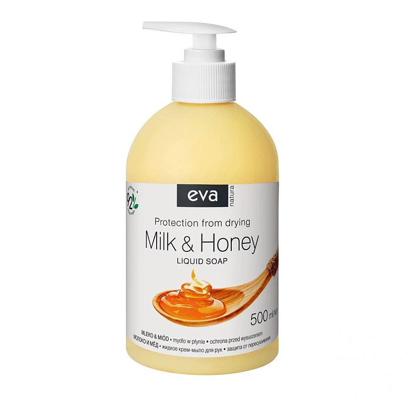 EVA NATURA кремовое мыло для рук Milk&Honey, 500 мл