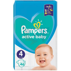 PAMPERS Active Baby Подгузники S4, 46 шт. РАСПРОДАЖА