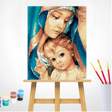 TSVETNOY Набор для рисования по номерам 40x50см Holy Mother, MG2148e