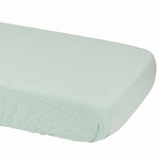 LODGER Slumber Solid хлопковая простыня с резинкой 70x140см, Silt Green SBS 080