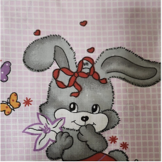 URGA Kомплект постельного белья из 2 частей 120x90cm, RABBIT светло-розовый РАСПРОДАЖА