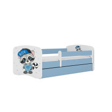 KOCOT KIDS кровать с ящиком и матрасом BABYDREAMS blue Raccoon 160x80cm