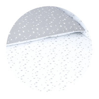 MamoTato Комплект постельного белья из 2 частей 135x100см, MINI STARS grey 14322