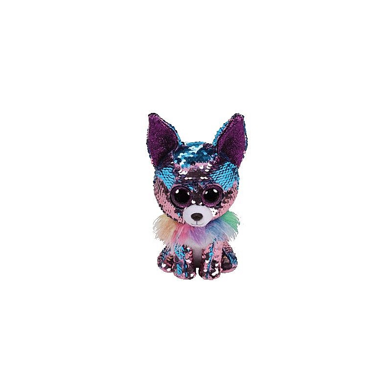 TY Flippables Мягкая игрушка YAPPY BLUE PURPLE SEQUIN CHIHUAHUA reg 15см, TY36268