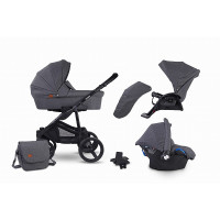 LONEX SOFT Универсальная коляска 3in1, 01 Dark Grey