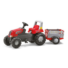 ROLLY TOYS Педальный трактор с прицепом Rolly Junior RT 800261 красный