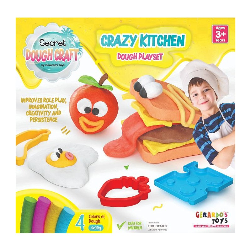 GERARDOS TOYS набор пластилина CRAZY KITCHEN 3г+ 56452