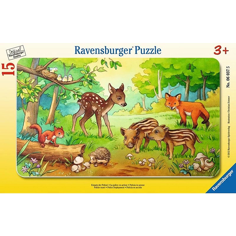 RAVENSBURGER Пазл Лесные звери 15шт., 06376 РАСПРОДАЖА