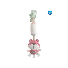 CANPOL BABIES PASTEL FRIENDS Подвесная игрушка со звоночком BEAR 0м+ 68/066 pink