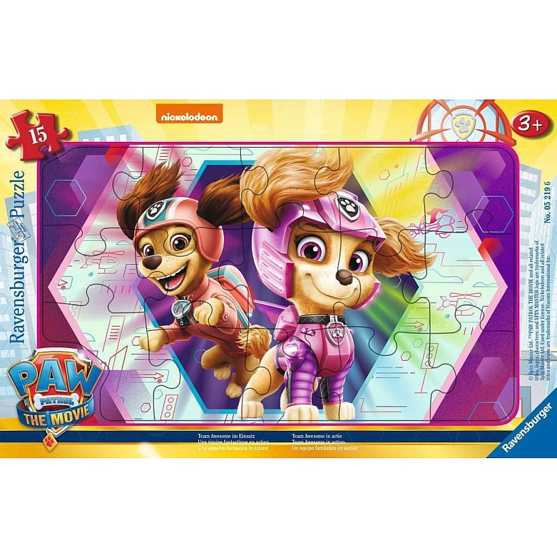 Ravensburger Пазл в рамке Paw Patrol Movie 15шт. 3+ R 05219