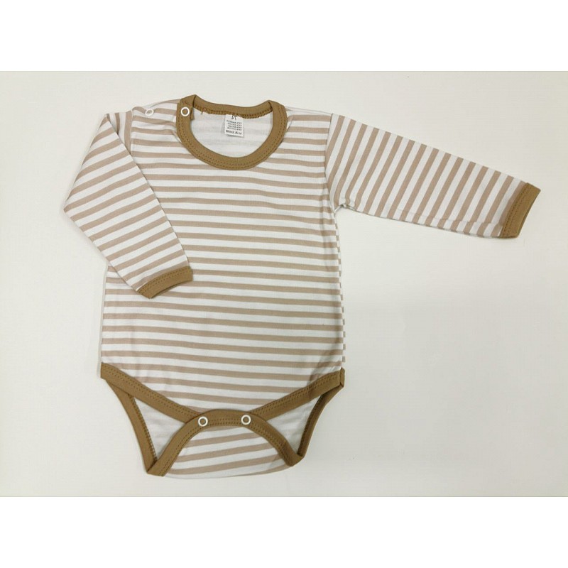 ZUZIA Бодик 86 размер,JEŽ 1715/86 white/beige strips СКИДКА