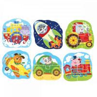 DODO пазл 2-3-4 элементов Транспорт D, 300154