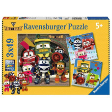 Ravensburger пазл 3x49 Robot Trains R 08047