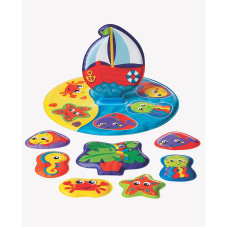 PLAYGRO игрушка для ванны - пазл Floaty Boat 6м+ 0186379