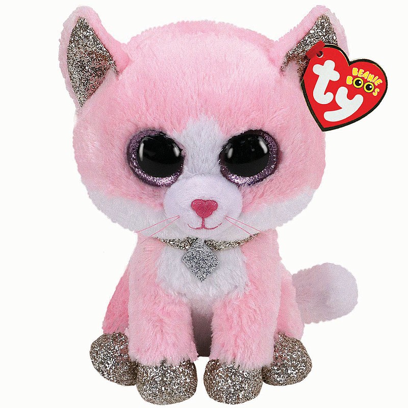 TY Beanie Boos Мягкая игрушка FIONA pink cat TY36366 РАСПРОДАЖА