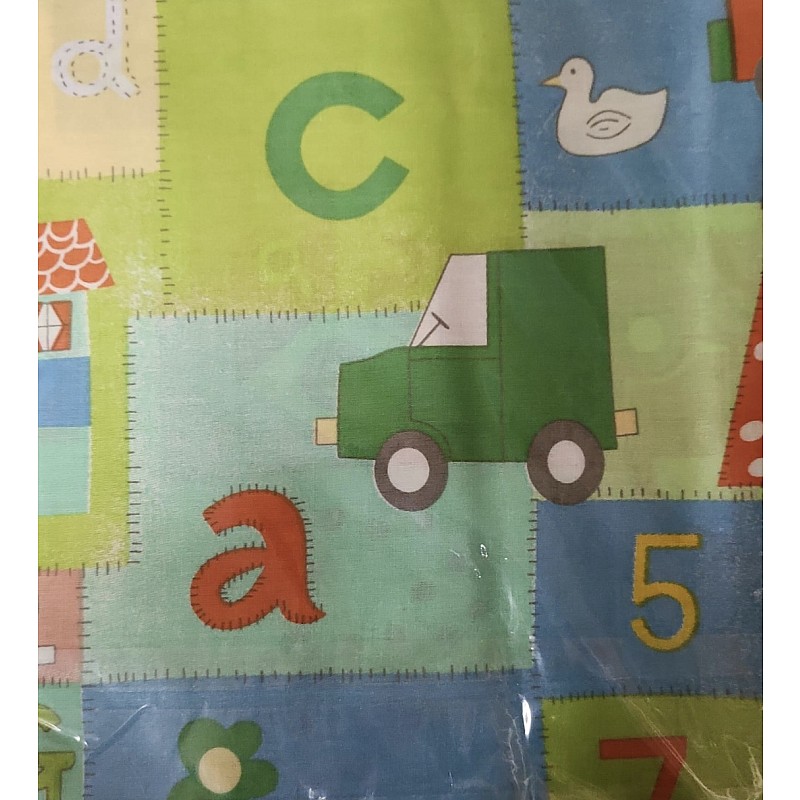 URGA Пододеяльник 75x100см LETTERS&NUMBERS синий-зеленый РАСПРОДАЖА