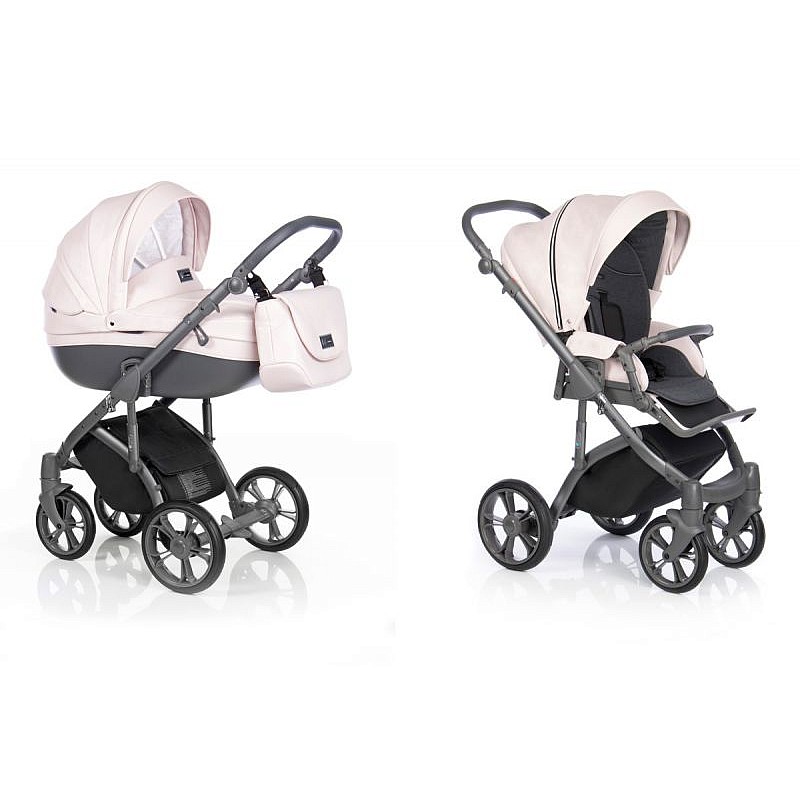 ROAN BASS SOFT Eco-leather универсальная коляска 2в1, Romantic Pink