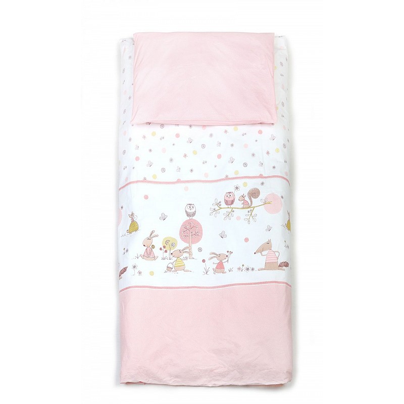 Yappy Kids Forest Story постельное белье из 2 частей 100x130см Soft Pink