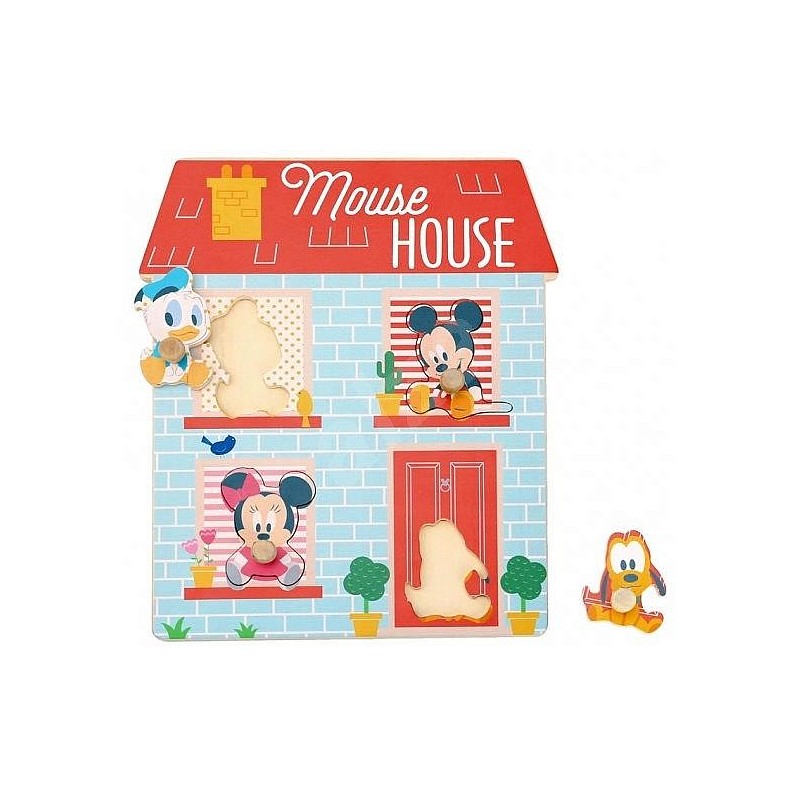 GERARDOS TOYS Disney деревянный пазл Mickey House TY996 (52517)