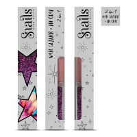 SNAILS Блестки для ногтей с TOP покрытием 2-in-1, purple 2182