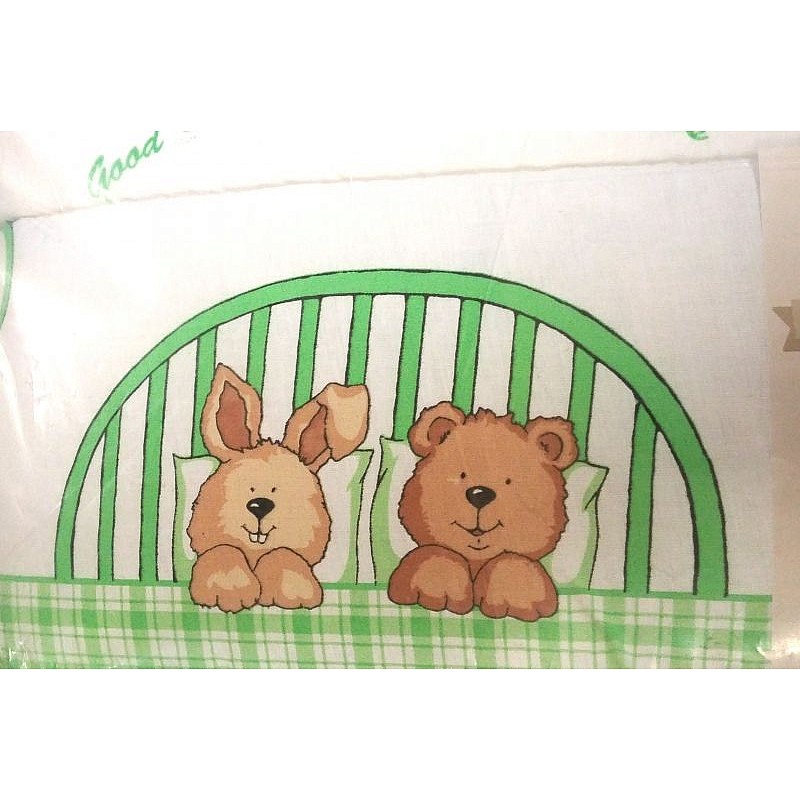 KIECZMERSKI SLEEPY BEAR AND RABBIT комплект постельного белья из 4 частей 135х100см - 360см - зеленый