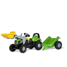 ROLLY TOYS Педальный трактор с прицепом Rolly Kid Deutz Fahir 5115G TB 023196 зеленый