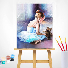 TSVETNOY Набор для рисования по номерам 40x50см Ballerina. The first steps, MG2056e