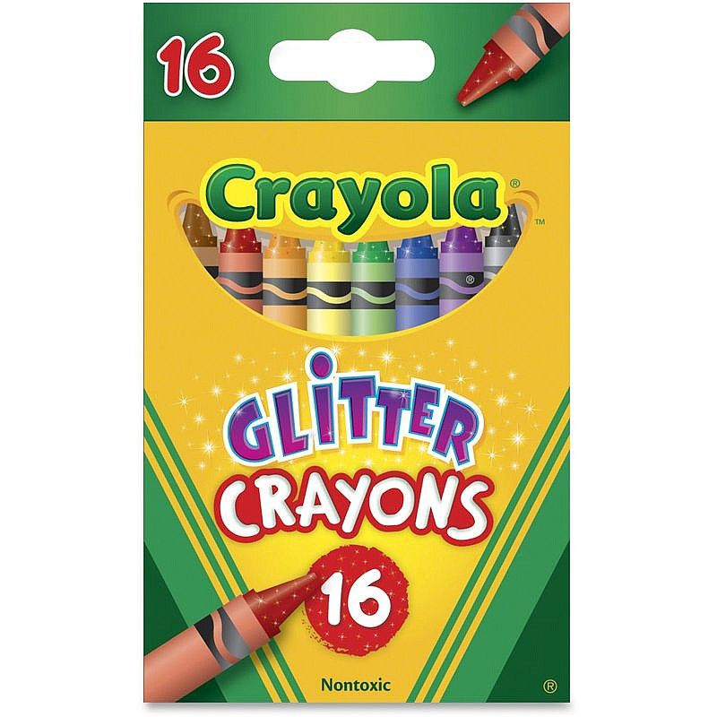 CRAYOLA  Восковые мелки с блестками, 16 шт.