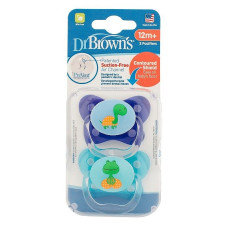 DR.BROWNS PreVent Contoured Butterfly силиконовая пустышка 12м. 2шт. синий PV32001-P4 РАСПРОДАЖА