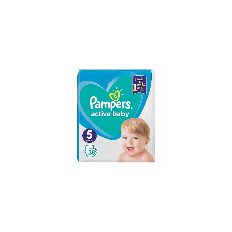 PAMPERS Active Baby Подгузники S5, 11-16kg 38 шт. VPM РАСПРОДАЖА