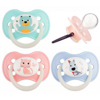 CANPOL BABIES Animals силиконовая пустышка круглой формы 6-18м 22/596
