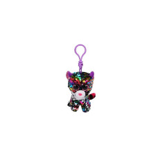 TY Flippables Мягкая игрушка - брелок DOTTY SEQUIN RAINBOW LEOPARD 8см, TY35301