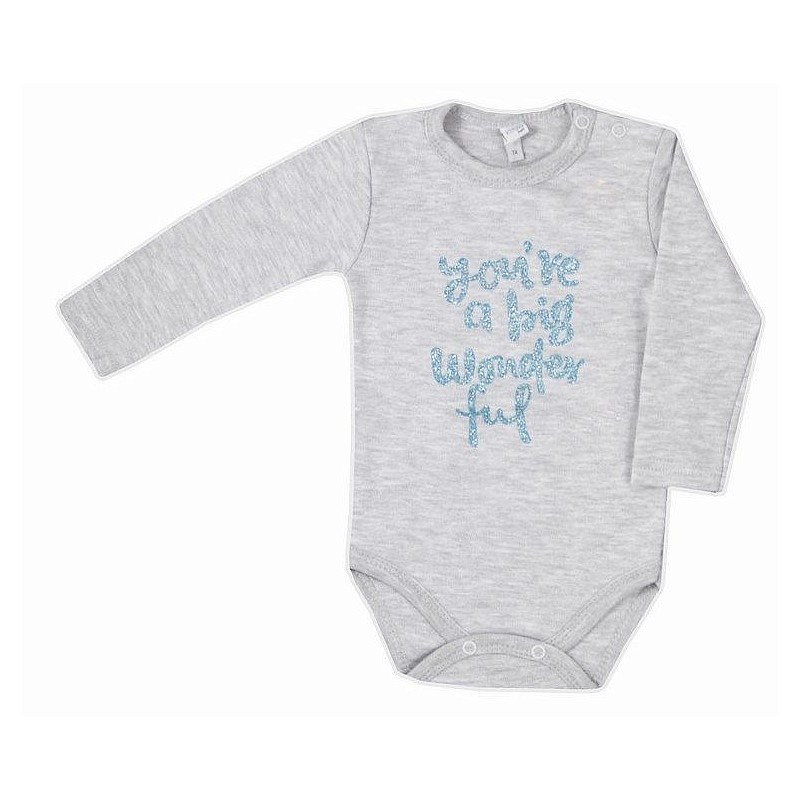 KOALA KISS ME бодик 80 размер 06-028 серый/бирюзовый