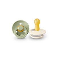 BIBS Colour Пустышка из натурального каучука Sage / Ivory 0-6m, 2шт