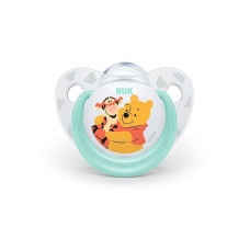 NUK Air System Trendline DISNEY Силиконовая соска ортодантической формы Winnie The Pooh,  0-6м. 1шт. SU15 бирюзовый