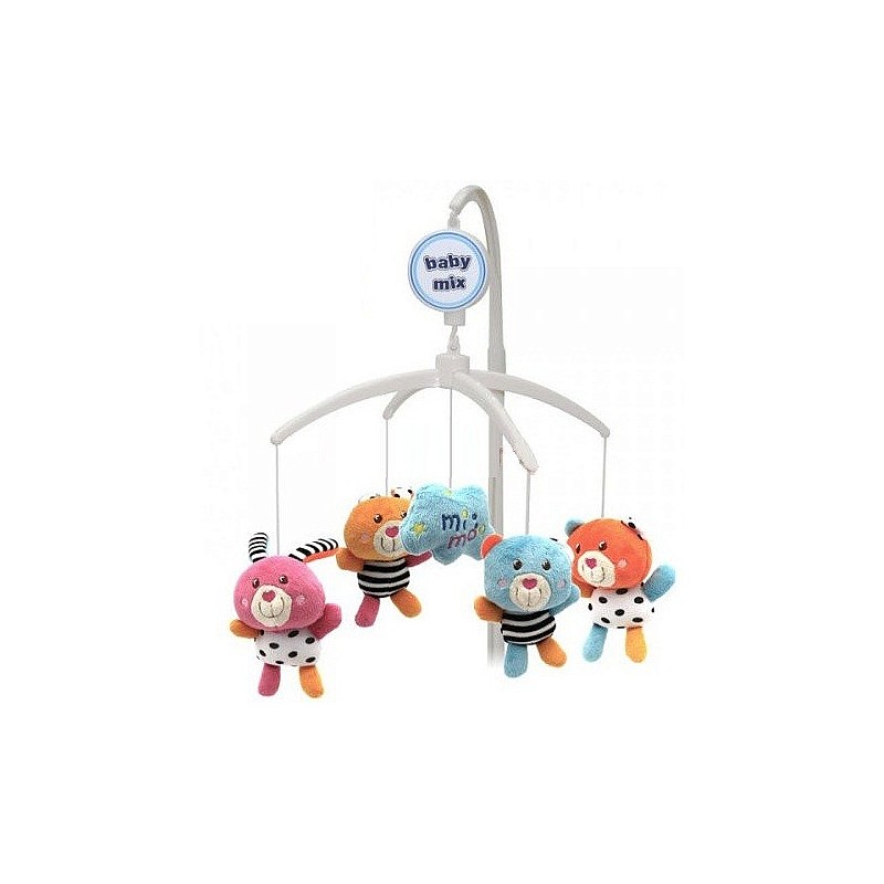 BABY MIX Музыкальная карусель с мягкими игрушками 0m+ BEAR ТК/494М