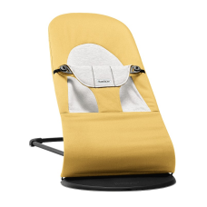 BABYBJORN Bouncer Balance Soft Cotton кресло-шезлонг, Yellow/Grey 005061