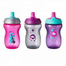 TOMMEE TIPPEE спортивные бутылочки, для девочек 12м+ 3x, 447162 РАСПРОДАЖА СКЛАДА