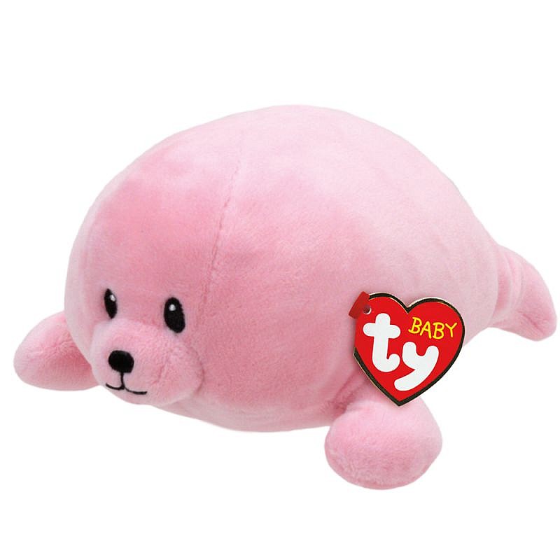 TY Baby Ty Мягкая игрушка PINK SEAL DOODLES 15см, TY32159