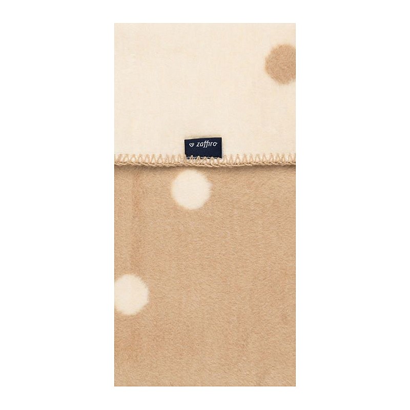 WOMAR хлопковый плед 100х150см Ecru/beige DOTS