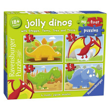 RAVENSBURGER пазл 4in1 Jolly Dinos 18м+ R 07289