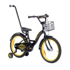 TOMABIKE Детский велосипед 18" XXIII PLATINUM BLACK/YELLOW