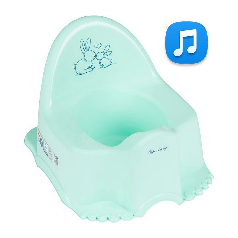 TEGA BABY RABBIT ECO Детский горшок с музыкой, PO-059 mint