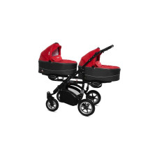 BABYACTIVE TWINNI PREMIUM Коляски для двойни ROSSO, 08 черная рама